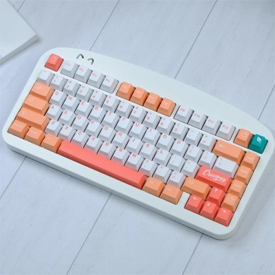 GMK Peach 104+25 PBT Dye-subbed Keycaps Set Cherry Profile for MX Switches Mechanical Gaming Keyboard